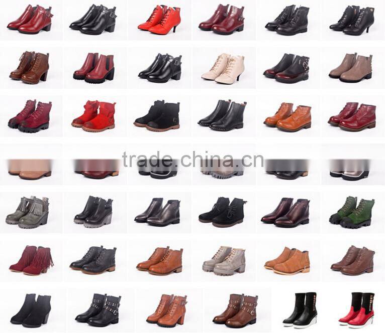 GZY top level low cut guangzhou factory female boots sole shoes high quality stock charming office lady 2017 stcok