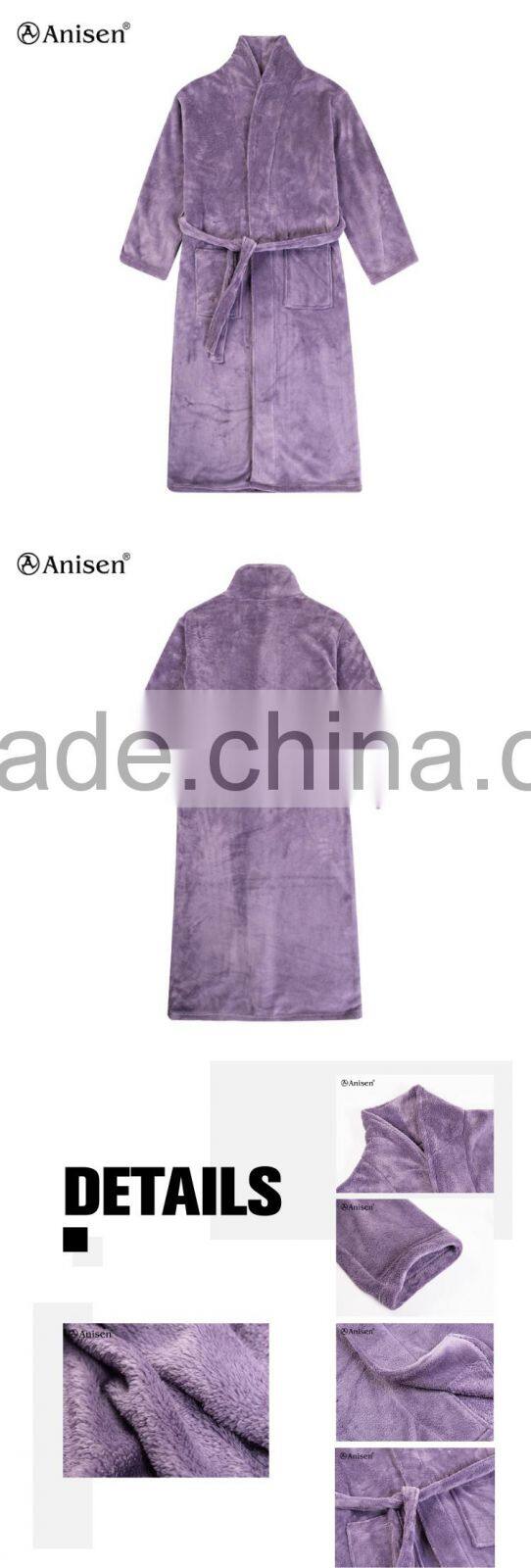 best quality heavyweight purple winter men sleepwear