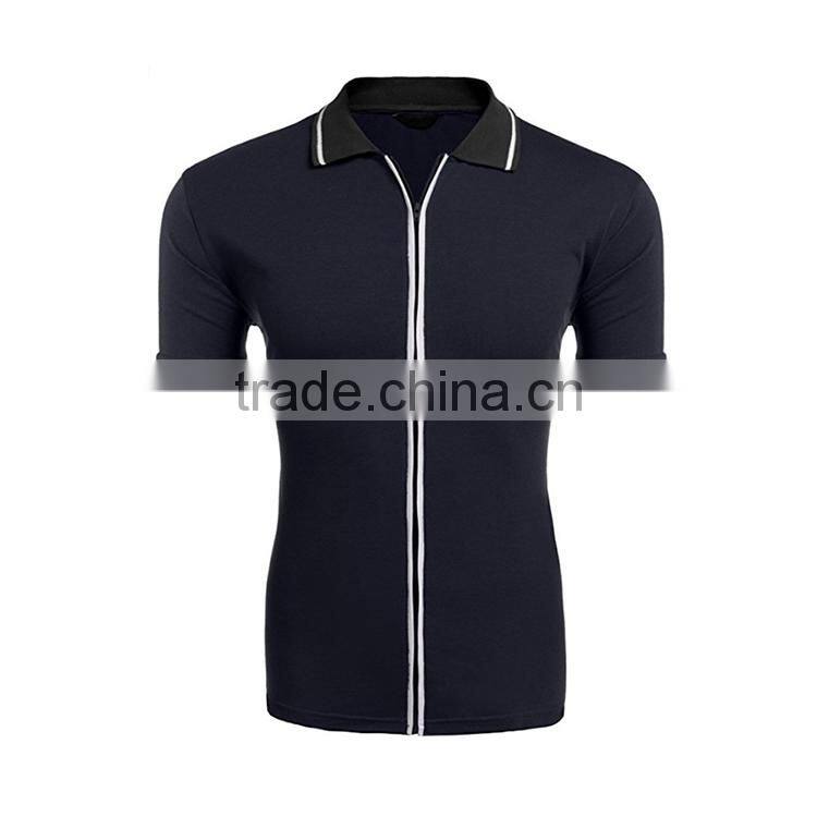 2017 Casual Business Polo t Shirts wit zipper