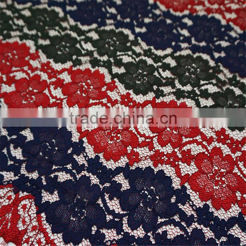Mosaic three part nylon cotton lace