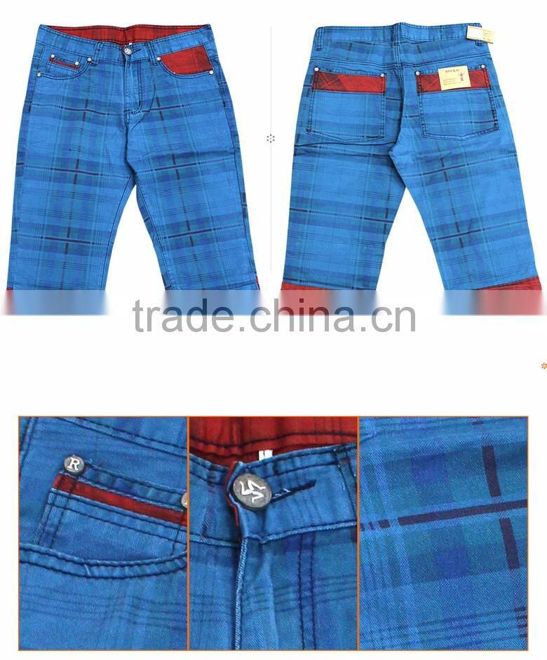 phs0700 casual summer short man's jeans cotton pants MOQ 300