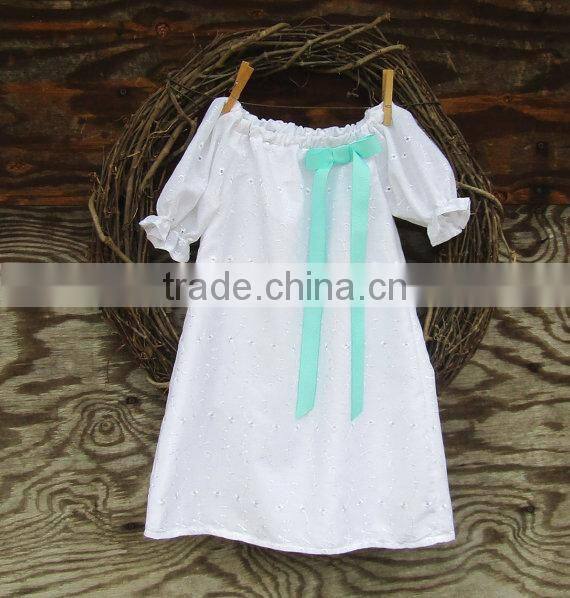 2017 New arrival baby Clothes wholesale hot sale white cotton cheap Children's Boutique fashion 3-5 year old girl dress