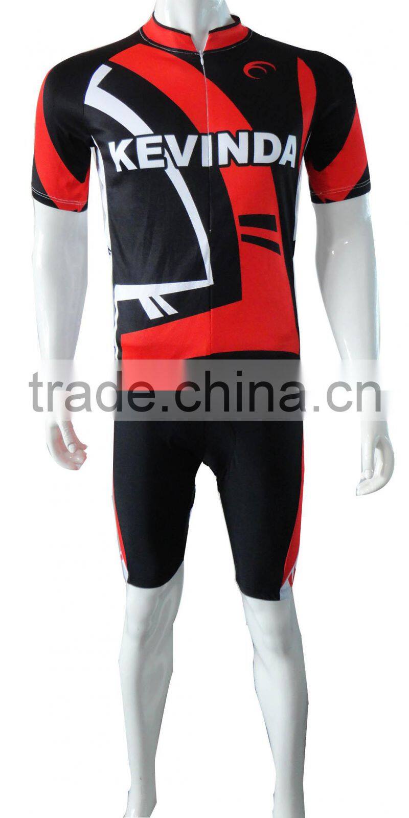 sublimation cycling kits for training red cycling bicyle jersey