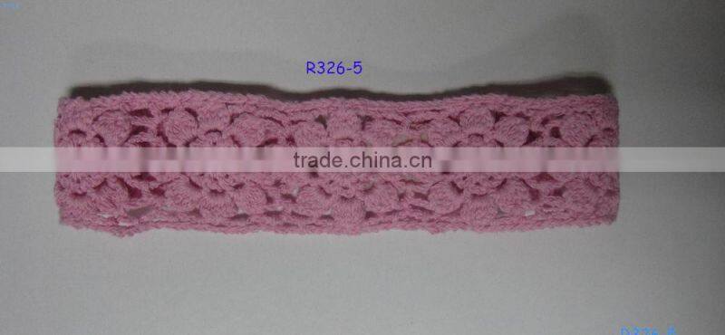 Wholesale cotton yarn flower crochet headbands for women