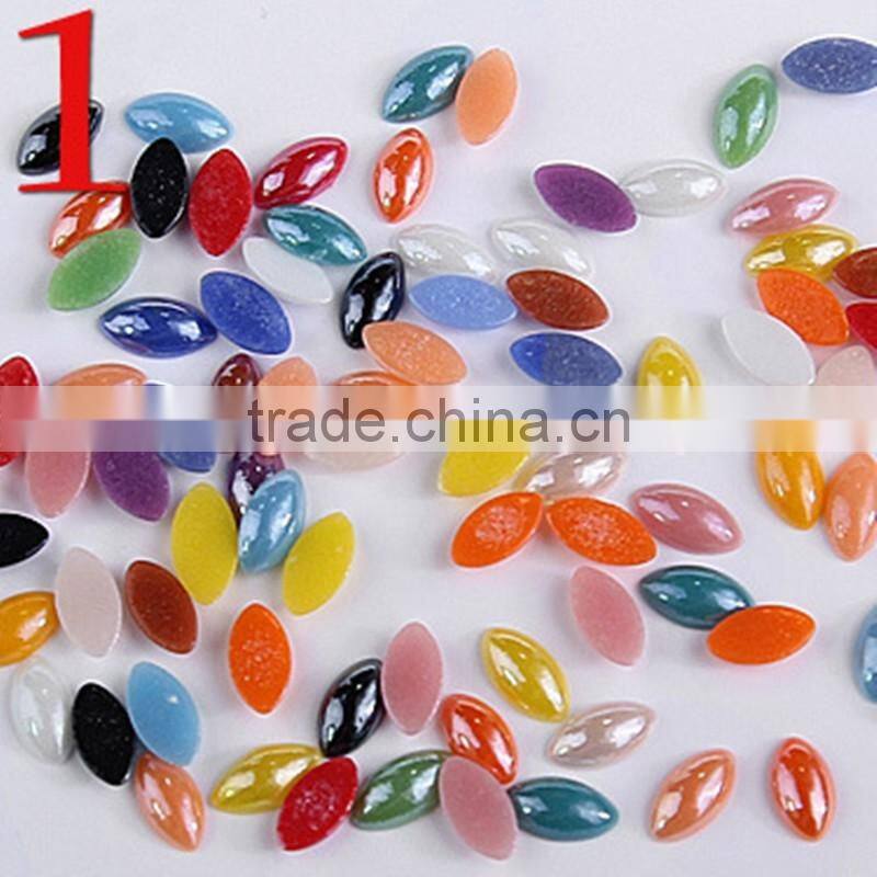 Mix flat back shell beads phone sticker handmade diy faux shell beads for fingernail decorations cheap colors shell beads