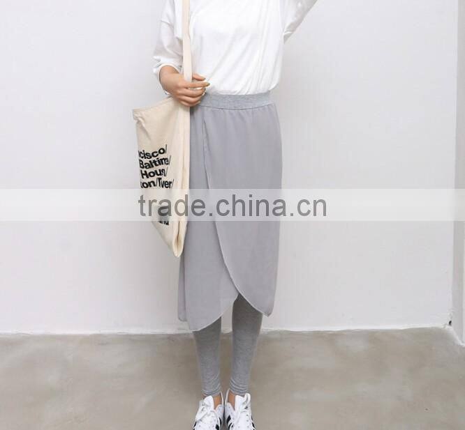 2016 latest design chiffon cover up ladies skirt leggings