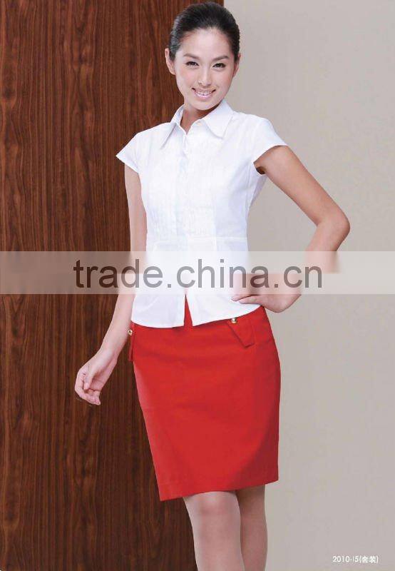 2016 Hot Sale Office Uniform 2 Pieces Ladies Factory Uniforms