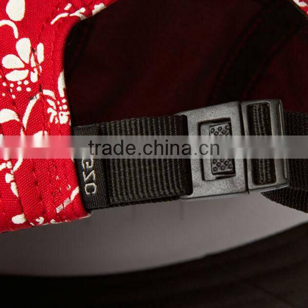 Design your own fashion flower 5 panel hats woven label