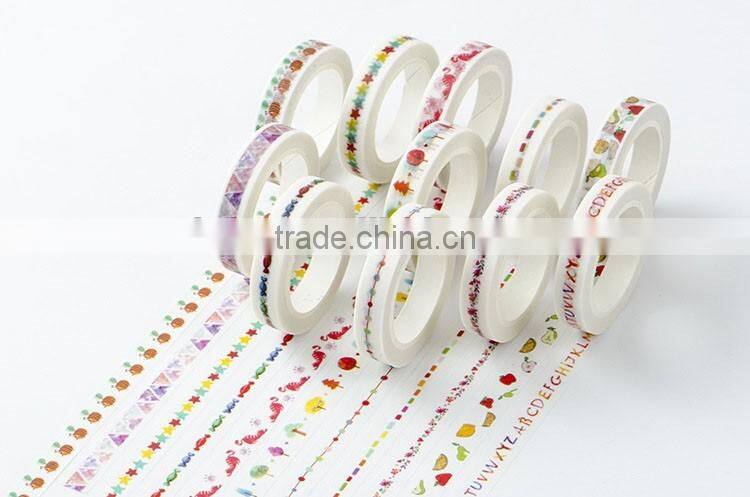 9mm*10m paper tape DIY planner accessories thin style adhesive tape