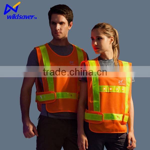 Reflective work wear clothing 100 polyester work vest