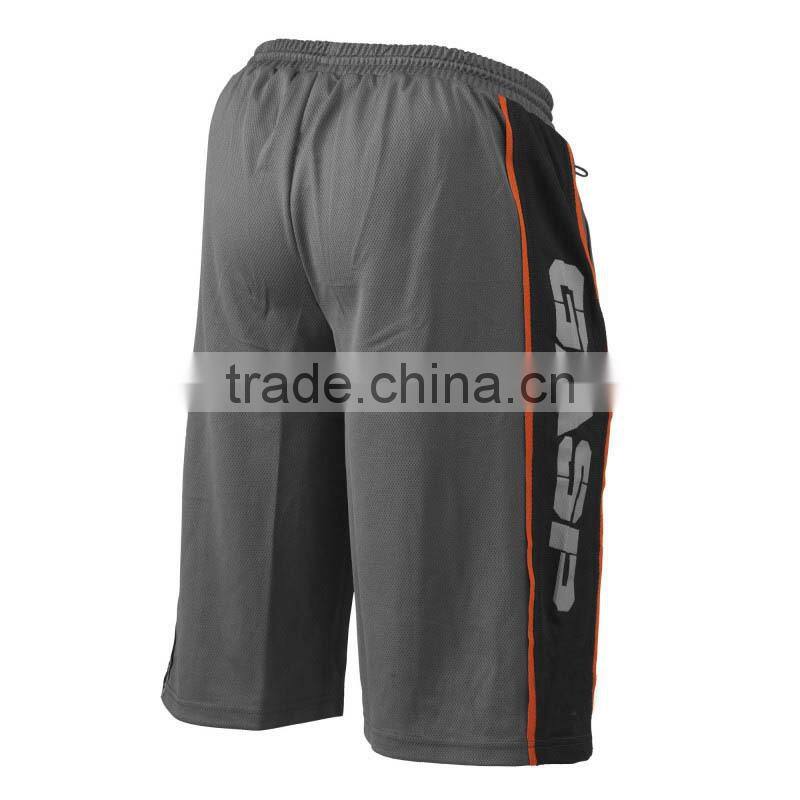Custom mens shorts sports gym Loose Fit Body Building Mesh running shorts