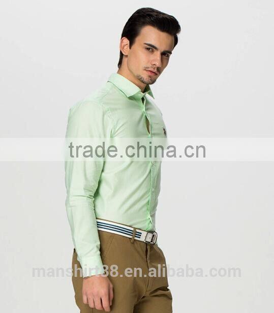 yarn dyed washed oxford dress shirt for men