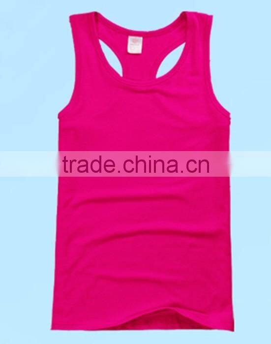 95% cotton 5% spandex fitness tank top for ladies