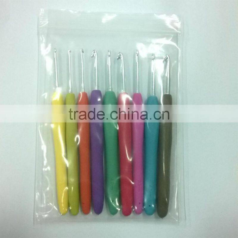 Soft TPR Handle Aluminium Head Crochet Hook Needles Knitting Needle Crochet Hook Set