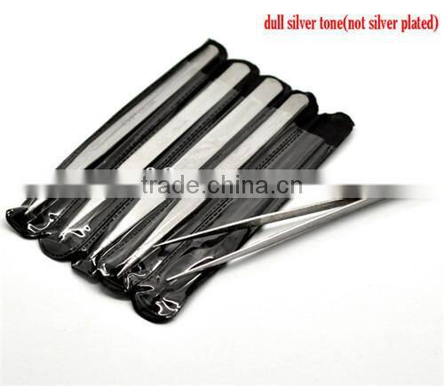 China Wholesale Silver Tone Straight Tweezers Jewelry Repair Tools