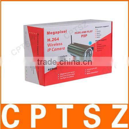 Wired waterproof megapixels Bullet IP camera with 60m IR Night Vision