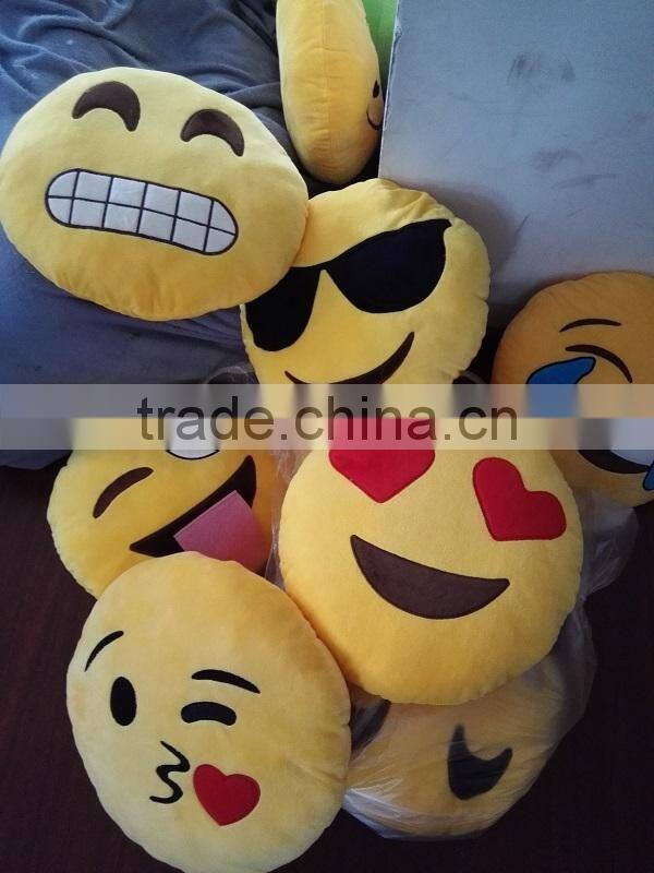 China wholesale stuffed customed emoji pillows