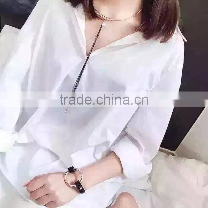 Charm Alloy Locket Bracelet Silvery Circle Loop Leather Bracelet Bangle