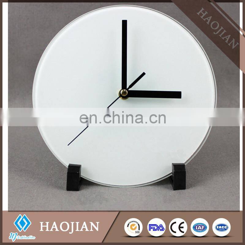 sublimation coating blank glass clock, round, 4mm thickness