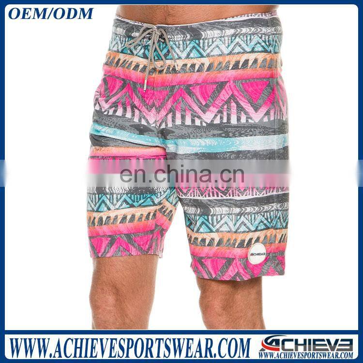 Sublimation Polyester custom shorts beachwear for mens summer board shorts