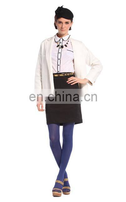 2014 elegant autumn european fashion style cotton single color high waist pencil midi pattern skirt for women