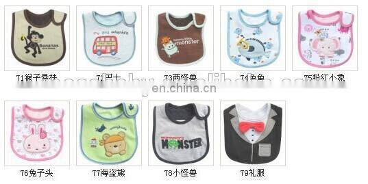 Wholesale Embroidery 100% Cotton Giraffe Pattern Baby Bib for Newborn To Toddler