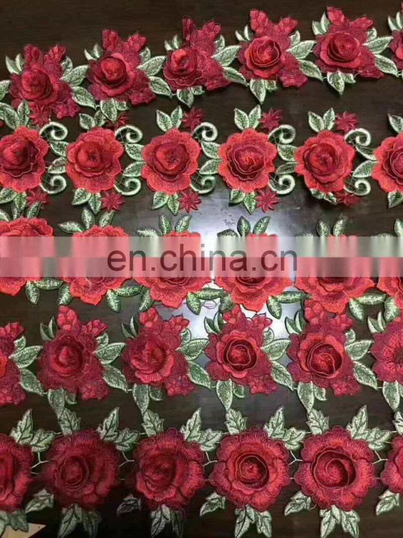 2018 new arrival embroidery designs 3d flower lace for clothes