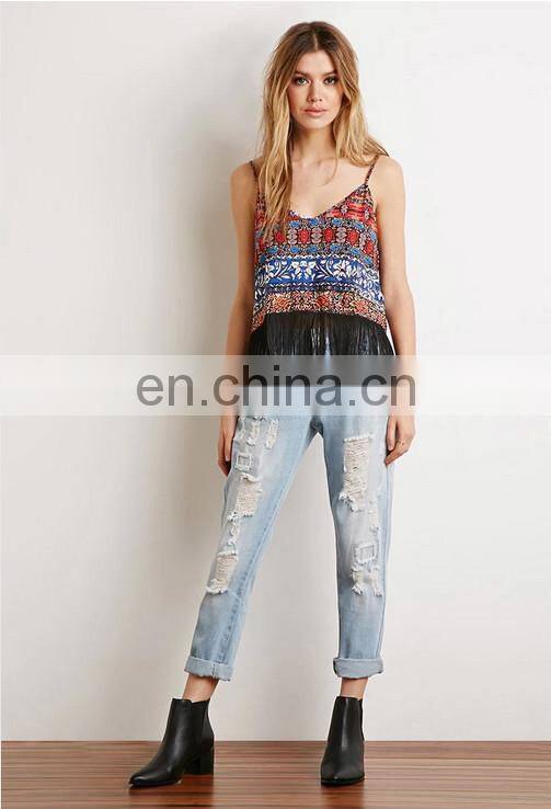 2015 ladies casual top 2015 summer with soft and comfortable fabric