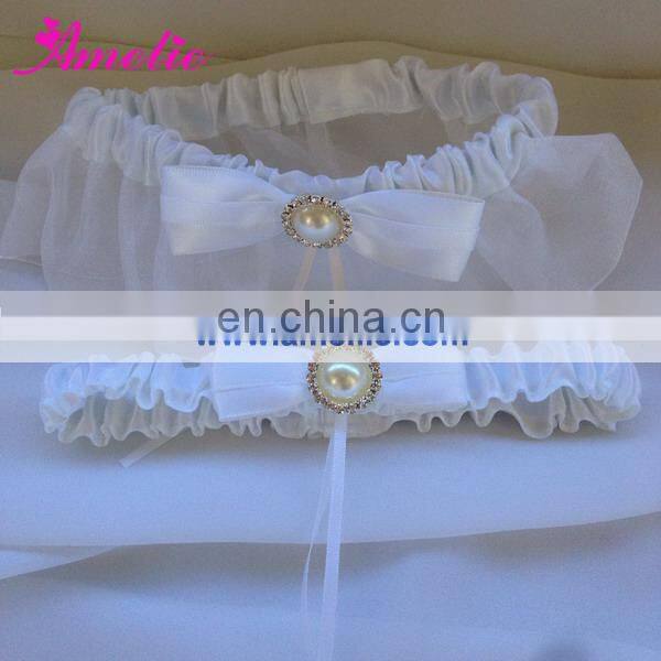 A-R4 2 Off-white pearl ring pillow wedding gift