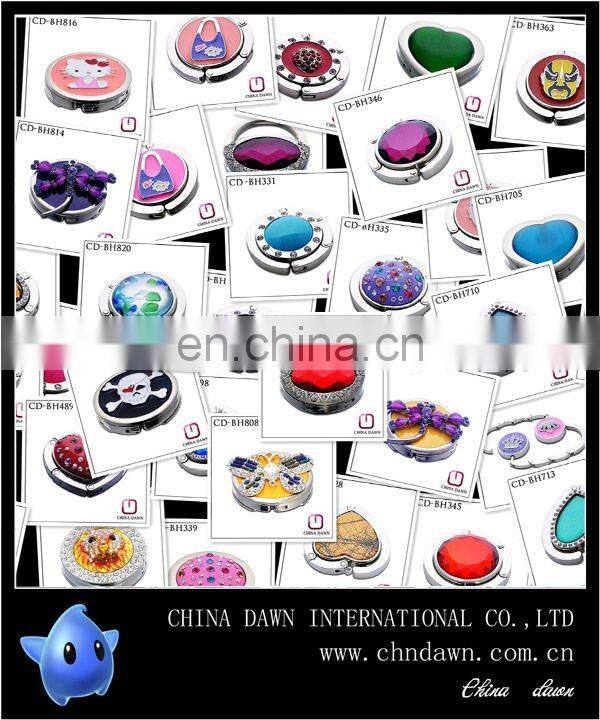 Simple heart shape colored painting bag hook with stars