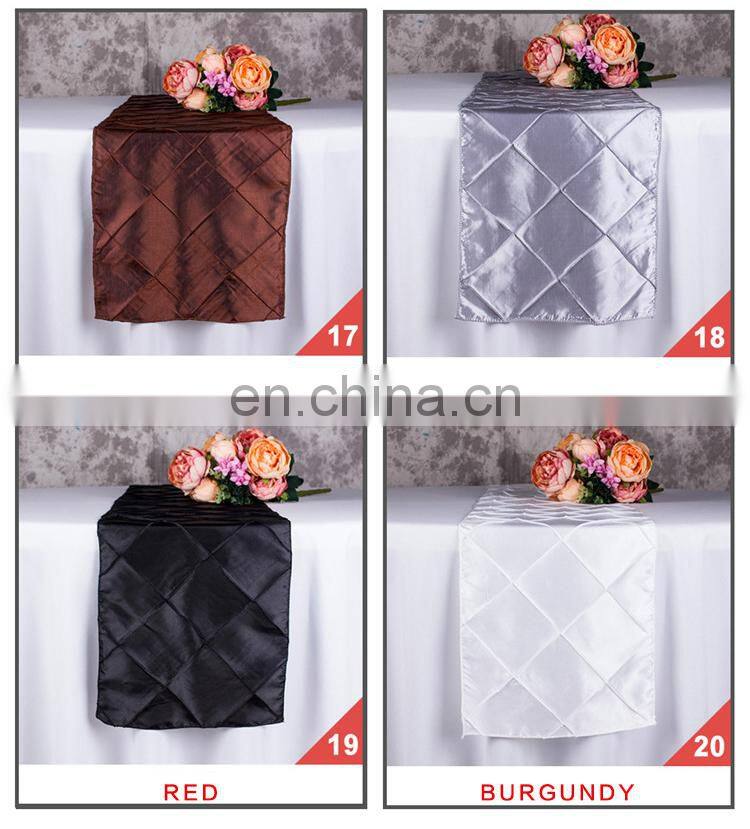 taffeta dinner table runner for wedding banquet decoration