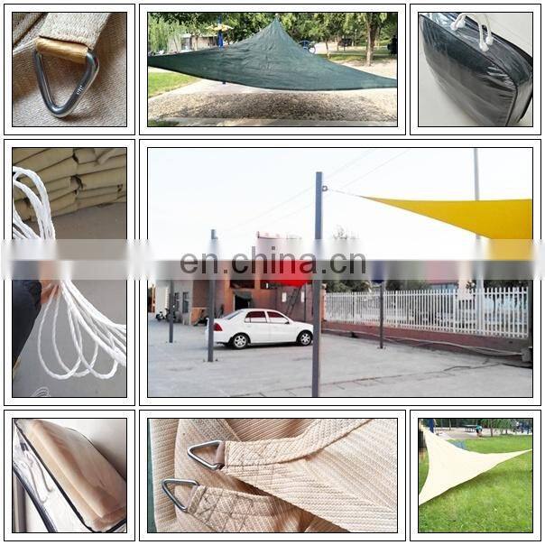 Car Parking Shade Sail Nets / Triangle Sunshade Sail Carport / HDPE Waterproof Outdoor Sun Shade Sail