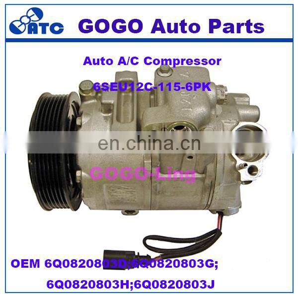 GOGO 6SEU12C Auto A/C Compressor OEM 6Q0820803D;6Q0820803G;6Q0820803H;6Q0820803J