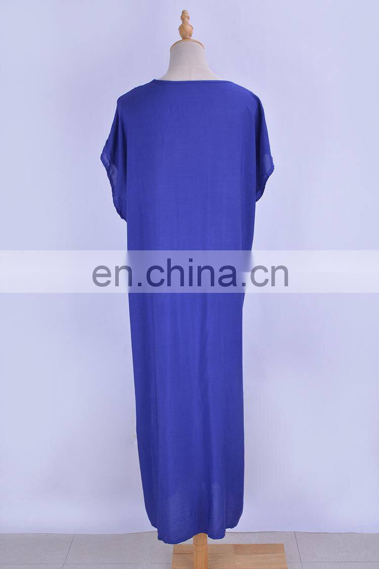 Cotton Long Beach Cover up Sarong Beach Dress Embroidered Bikini Cover up Robe de Plage Pareo Beach Swimsuit Cover up Beachwear