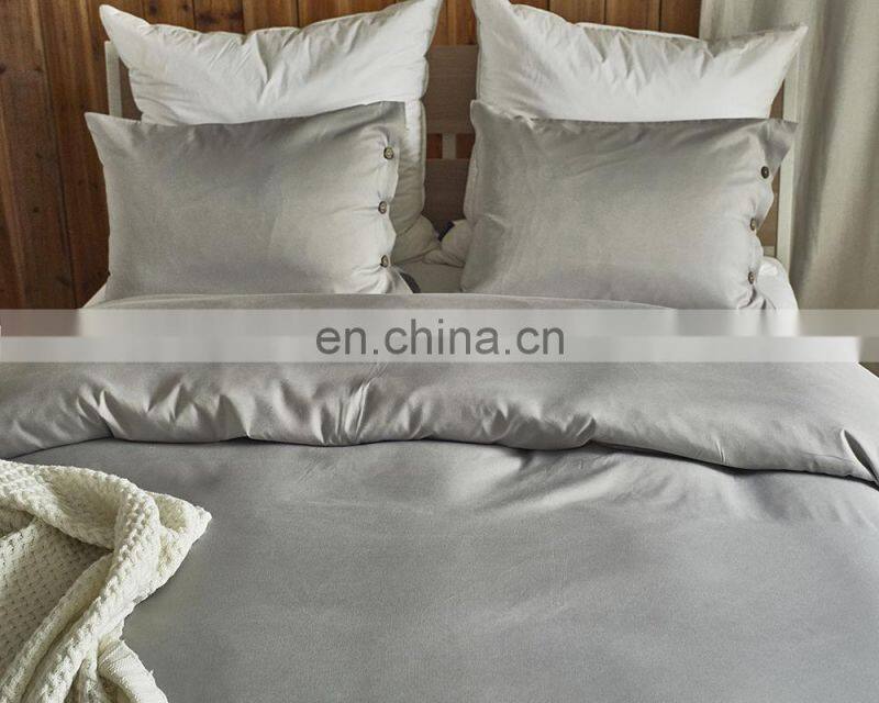 Super Soft Breathable Anti Wrinkle Brushed Microfiber Light Gray Bedding Collection Sets