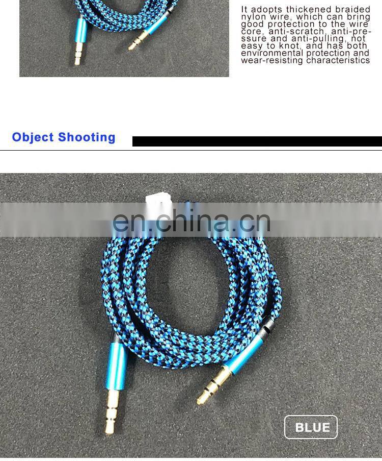 AUX audio cable 3.5mm male to male recording cable 1m audio cable jack