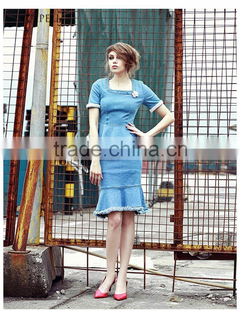 hot sell ladies latest denim skirt