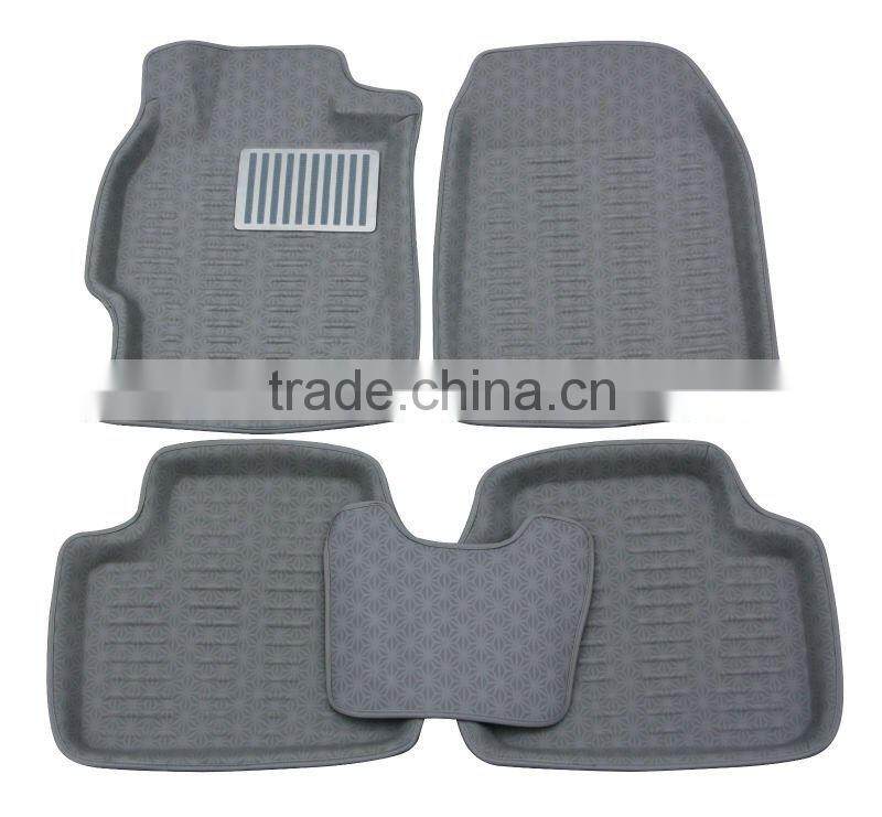 Wearproof leather 3D car carpet