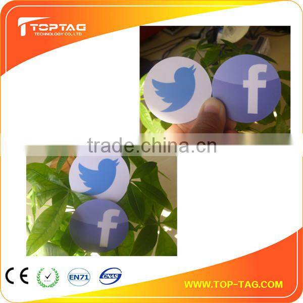 ntag203 white blank rfid inlay for access control