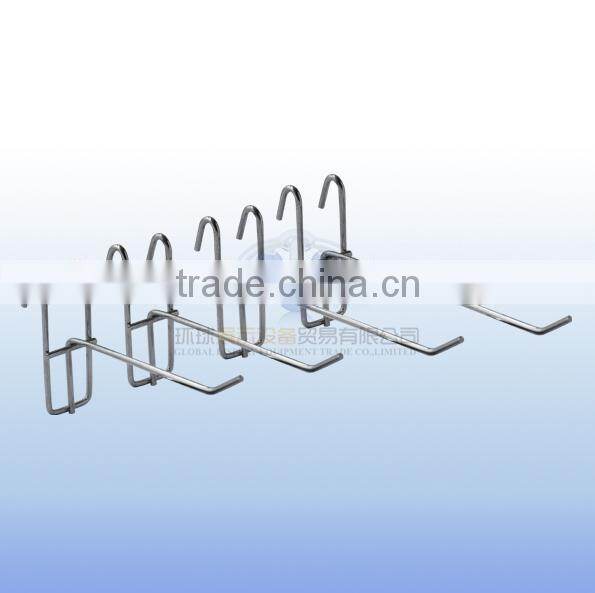 Hot selling metal chrome display hanging gridwall hook