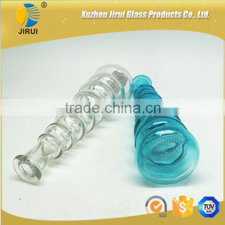 100ml pagoda blue clear reed diffuser glass bottle with cork