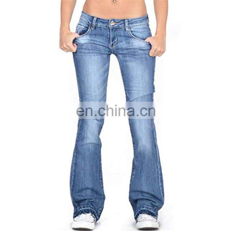 na0807 hot style ladies jeans tight-fitting stretch fringed horn slimming jeans women trousers