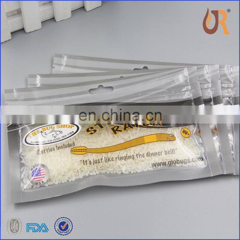 zip lock plastic fishing worm bags with vivid printed