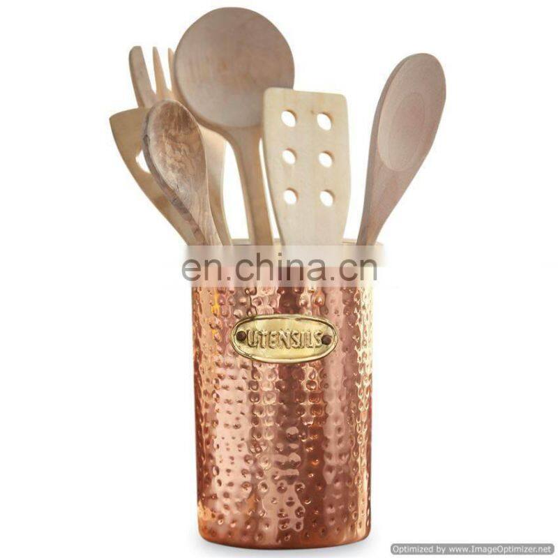 copper natural antique cutlery holders