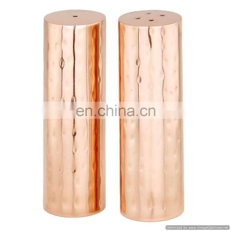 silver hammered salt & pepper container