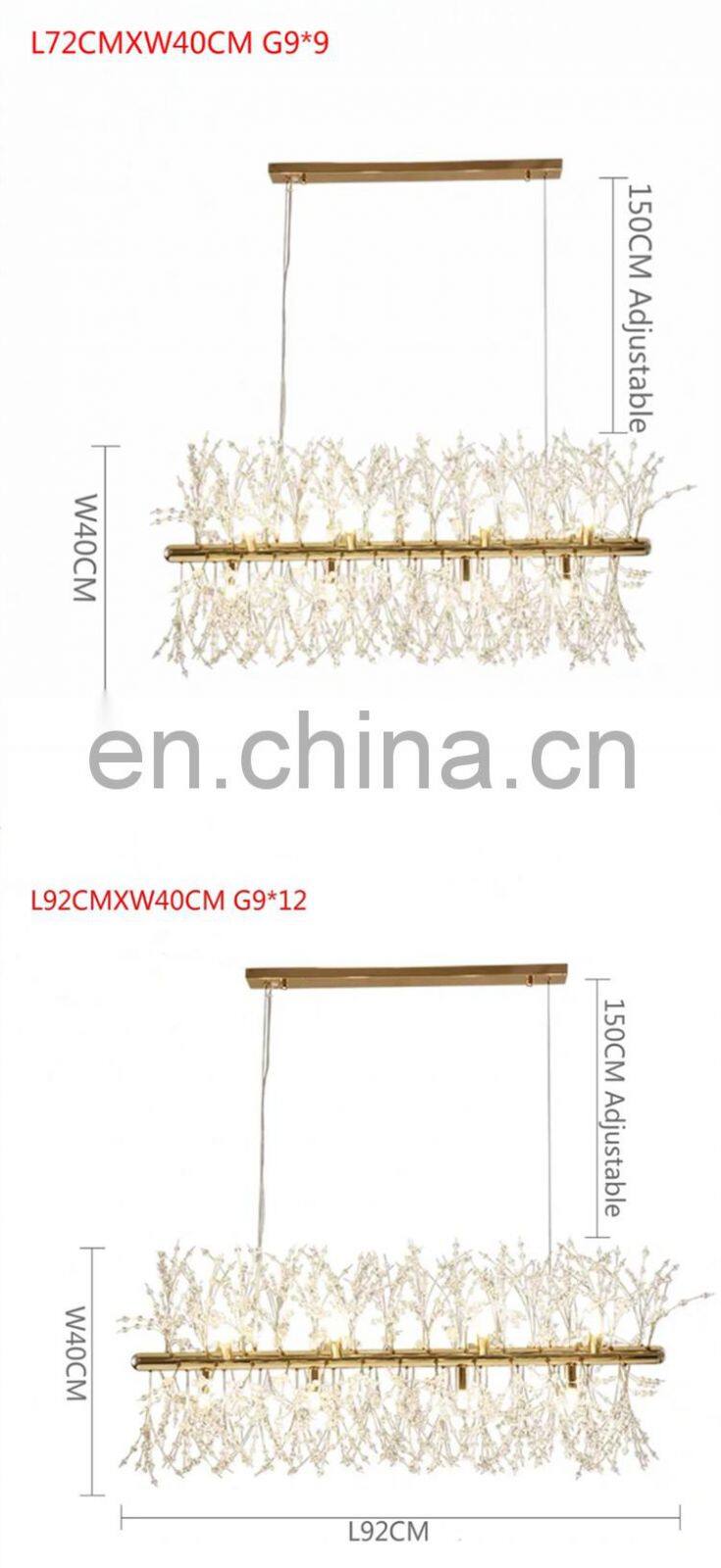 Modern LED Crystal Chandelier Light Pendant Hanging Lamp Dandelion Chandelier Lighting For Living Dining Room
