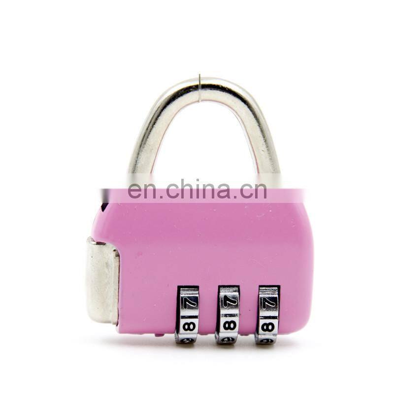 Small size 3 Digital Security luggage password locks Anti-Rust zinc alloy Combination code Lock