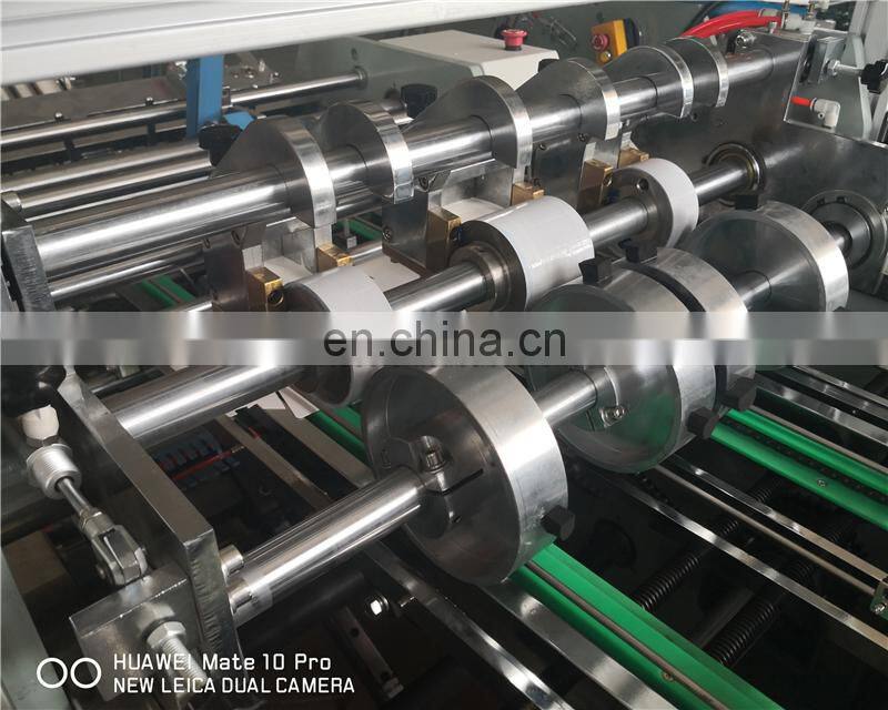 HBM1000 Automatic Water-based adhesive glue sealing Burger Paper box making machine, Dinner kraft box erecting machine