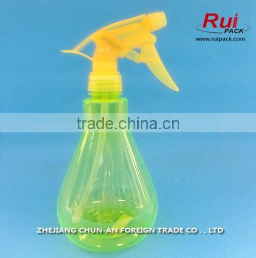 trigger pump plastic bottles for cleaning,lamp bulb shape plastic bottle with trigger sprayer