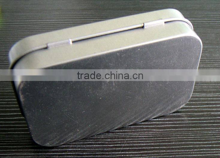 small hinged candy tin box